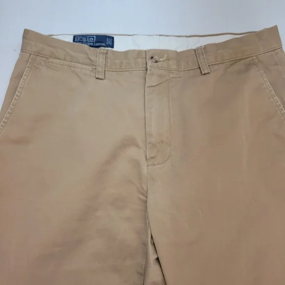 Polo Ralph Lauren Mens 33x30 Brown Preston Straight Mid Rise Trousers Preppy - Picture 2 of 10